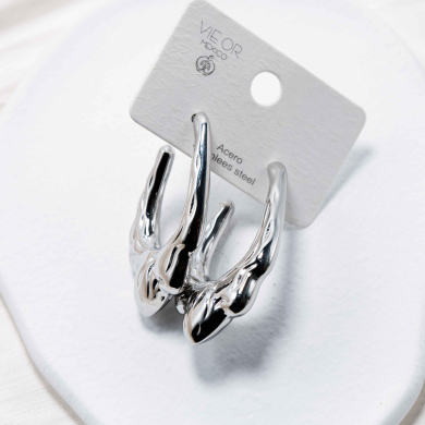 ARETES ZO12958E Plateado Acero Inoxidable -F26