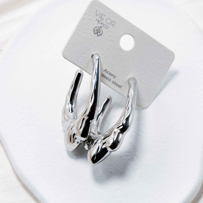 ARETES ZO12958E Plateado Acero Inoxidable -F26