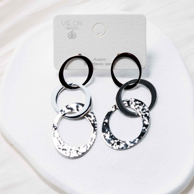 ARETES ZO6516E Plateado Acero Inoxidable -G52