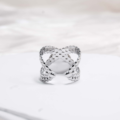 ANILLO ZO10294R150 Plateado Acero Inoxidable -2A27