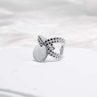 ANILLO ZO10294R150 Plateado Acero Inoxidable -2A27