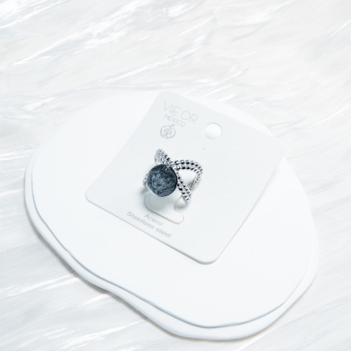 ANILLO ZO10294R150 Plateado Acero Inoxidable -2A27