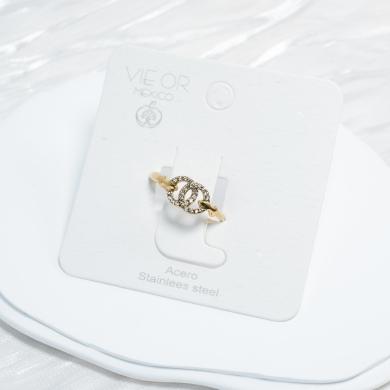 ANILLO ZO14891R Dorado Acero Inoxidable -A32