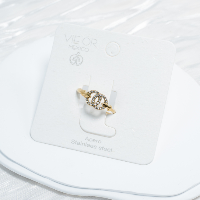 ANILLO ZO14891R Dorado Acero Inoxidable -A32