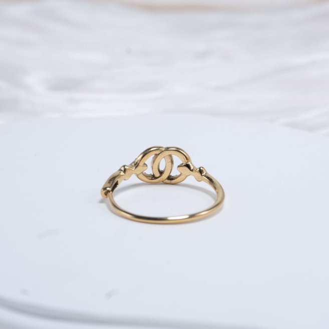 ANILLO ZO14891R Dorado Acero Inoxidable -A32