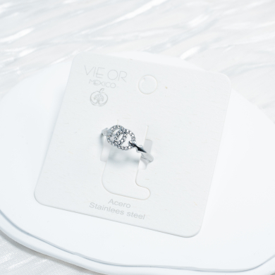 ANILLO ZO14891R Plateado Acero Inoxidable -A32