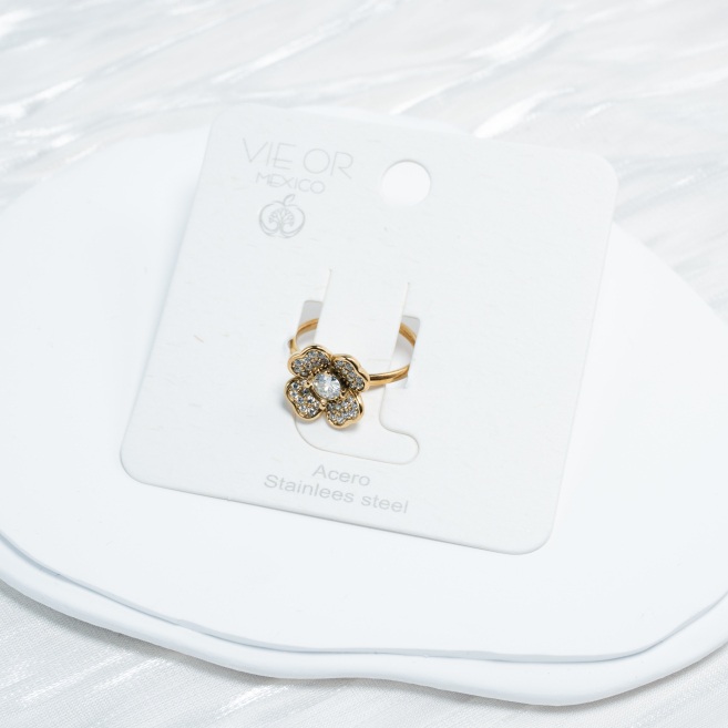 ANILLO ZO14783R Dorado Acero Inoxidable -A21