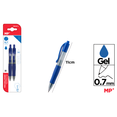 BOLIGRAFO GEL PUNTA 0.7MM 2UDS - C33