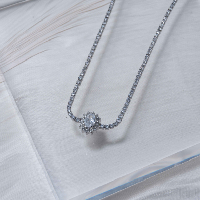 COLLAR ZO13144N Plateado Acero Inoxidable -2D16