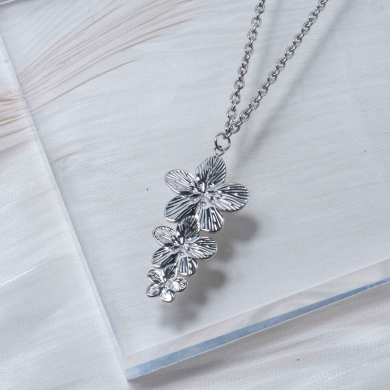 COLLAR ZO13070N Plateado Acero Inoxidable -2D12