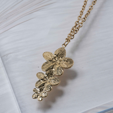 COLLAR ZO13070N Dorado Acero Inoxidable -2D12