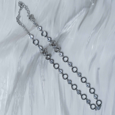 COLLAR ZO12791N Plateado Acero Inoxidable -2D17