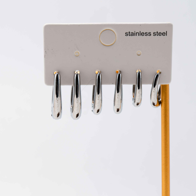 ARETES ZO12808E Plateado Acero Inoxidable -F46