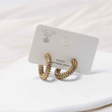 ARETES ZO13004E/20MM Dorado Acero Inoxidable -F27