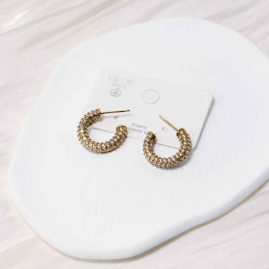 ARETES ZO13004E/20MM Dorado Acero Inoxidable -F27