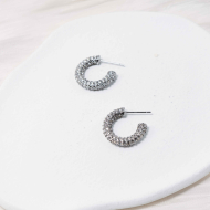 ARETES ZO13004E/20MM Plateado Acero Inoxidable -F27