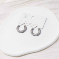 ARETES ZO13004E/20MM Plateado Acero Inoxidable -F27
