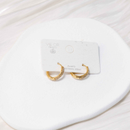 ARETES ZO10544E/9MM/300 Dorado Acero Inoxidable -F28
