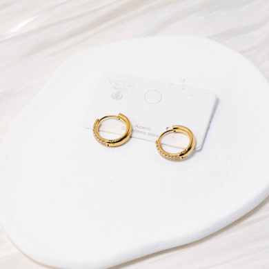 ARETES ZO10544E/9MM/300 Dorado Acero Inoxidable -F28