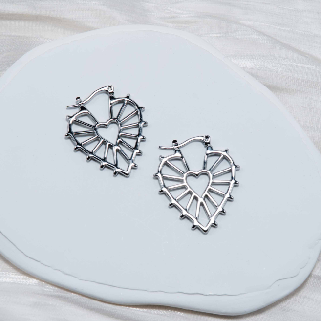 ARETES ZO4079E Plateado Acero Inoxidable -G410