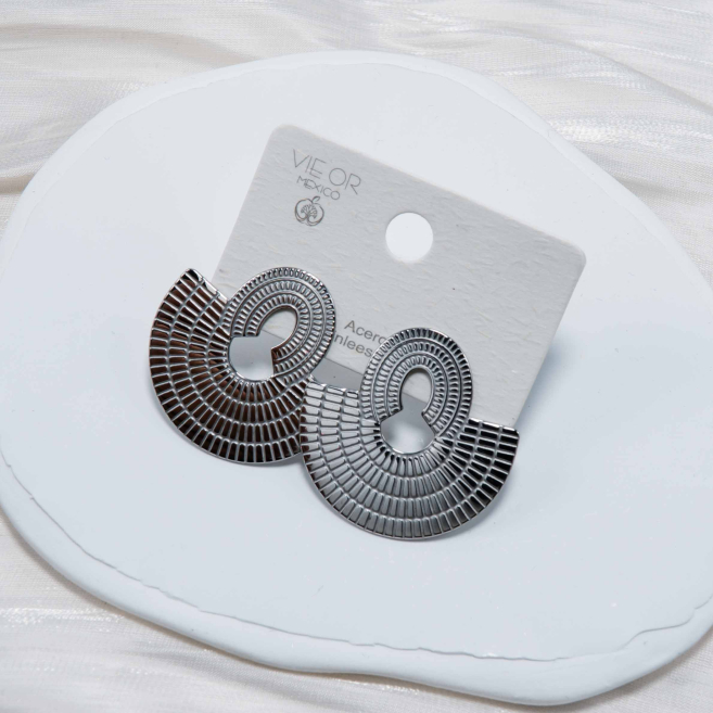 ARETES ZO8909E Plateado Acero Inoxidable -G49