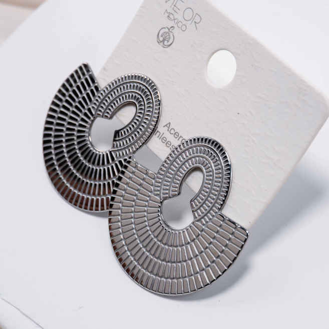 ARETES ZO8909E Plateado Acero Inoxidable -G49