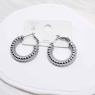 ARETES ZO12961E Plateado Acero Inoxidable -F410
