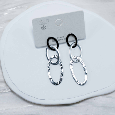 ARETES ZO6513E Plateado Acero Inoxidable -G52