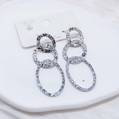 ARETES Y00229 Plateado Acero Inoxidable -G52