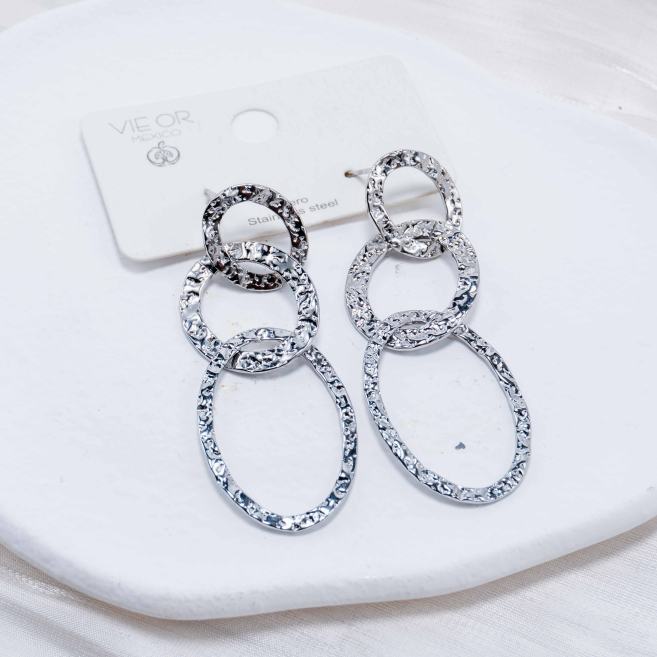 ARETES Y00229 Plateado Acero Inoxidable -G52