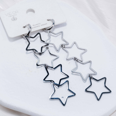 ARETES ZO8749E Plateado Acero Inoxidable -G36