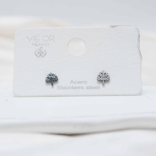 ARETES ZO6129E Plateado Acero Inoxidable -G11