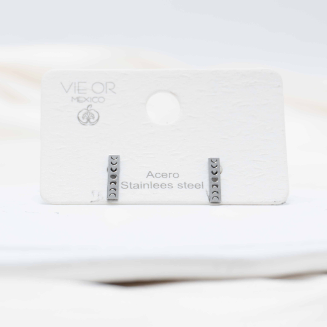 ARETES ZO6121E Plateado Acero Inoxidable -G13