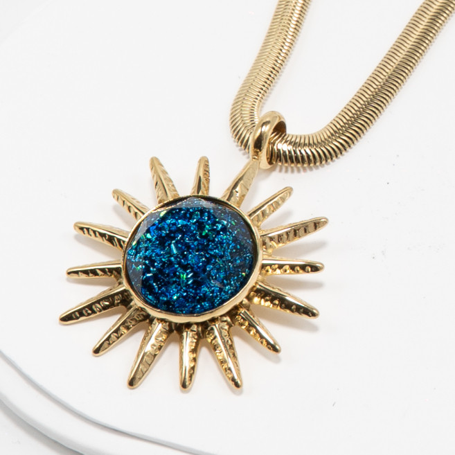 COLLAR Y00186 Azul Acero Inoxidable -2D57