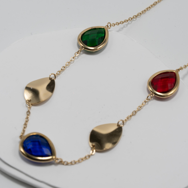 COLLAR ZO12778N D Multicolor Acero Inoxidable