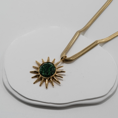 COLLAR Y00186 verde Acero Inoxidable -2D57