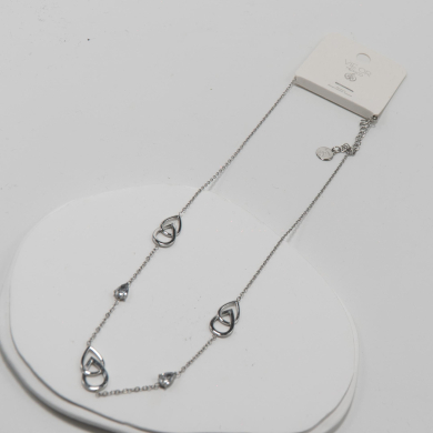 COLLAR ZO12789N Plateado Acero Inoxidable -2D22