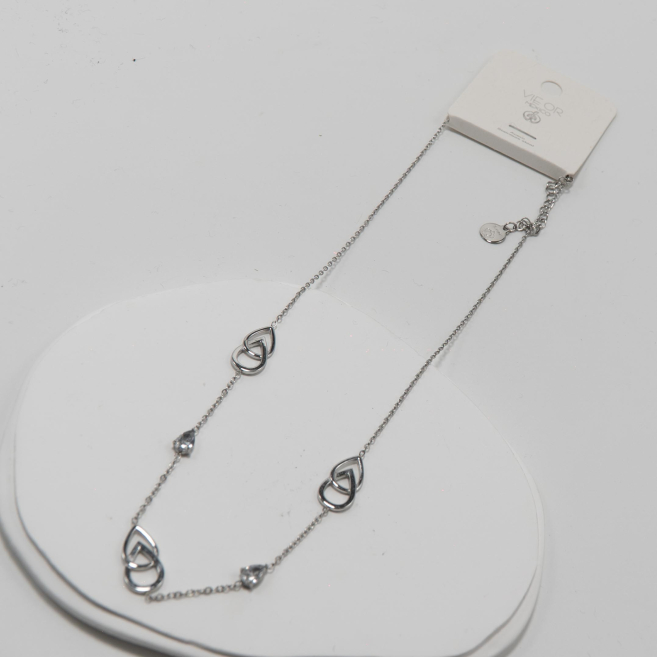 COLLAR ZO12789N Plateado Acero Inoxidable -2D22