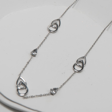 COLLAR ZO12789N Plateado Acero Inoxidable -2D22