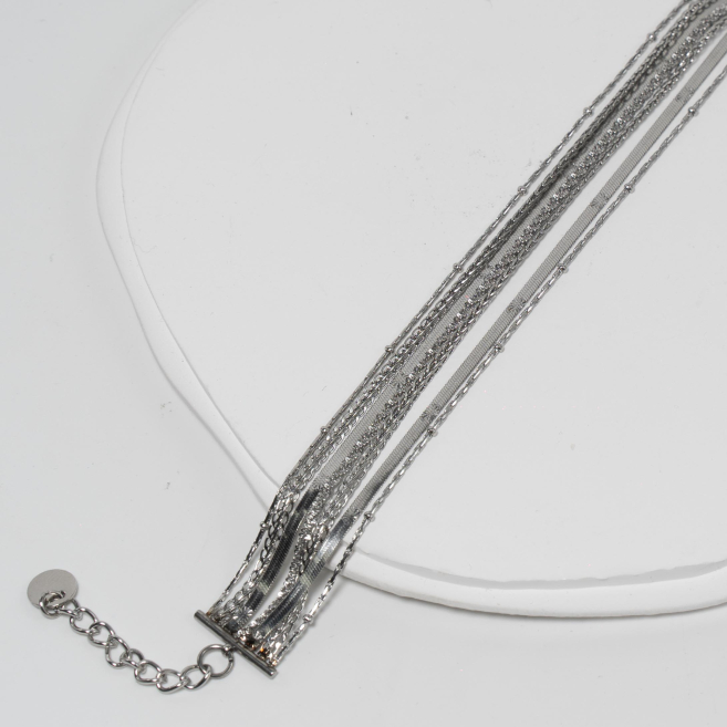PULSERA ZO14057B Plateado Acero Inoxidable -2B36