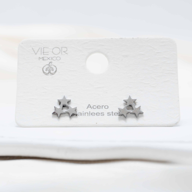 ARETES ZO1435E Plateado Acero Inoxidable -G11