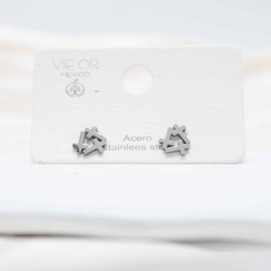 ARETES ZO1434E Plateado Acero Inoxidable -G12