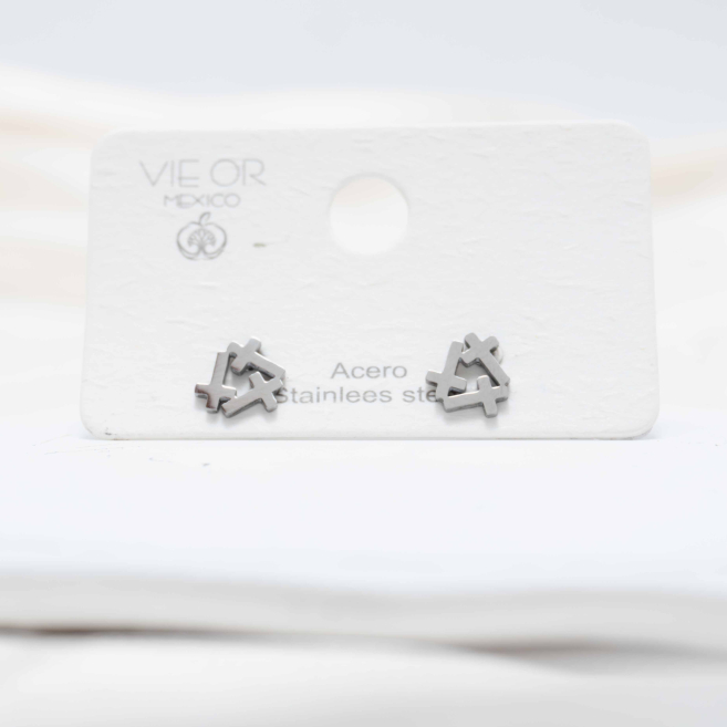 ARETES ZO1434E Plateado Acero Inoxidable -G12