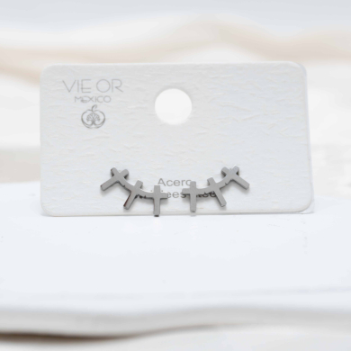 ARETES ZO4579E Plateado Acero Inoxidable -G19