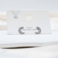 ARETES ZO291E Plateado Acero Inoxidable -F17