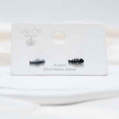 ARETES ZO298E Plateado Acero Inoxidable -F12