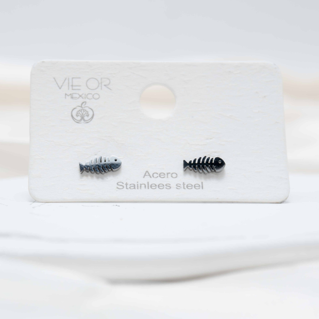 ARETES ZO298E Plateado Acero Inoxidable -F12