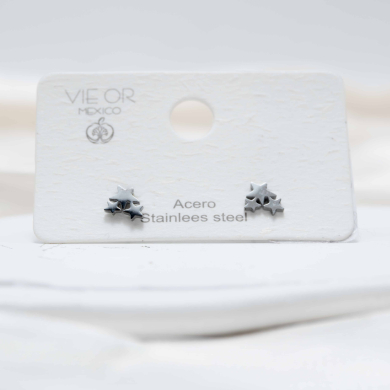 ARETES ZO4536E Plateado Acero Inoxidable -F18