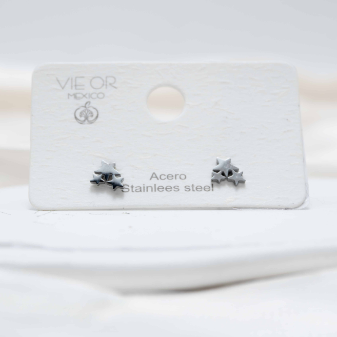 ARETES ZO4536E Plateado Acero Inoxidable -F18