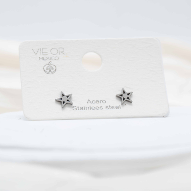 ARETES ZO4531E Plateado Acero Inoxidable -F14